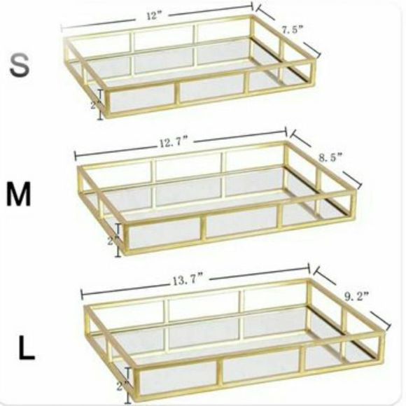Gold Ciaphus Tray - Set of 3 - Picture 8 of 8